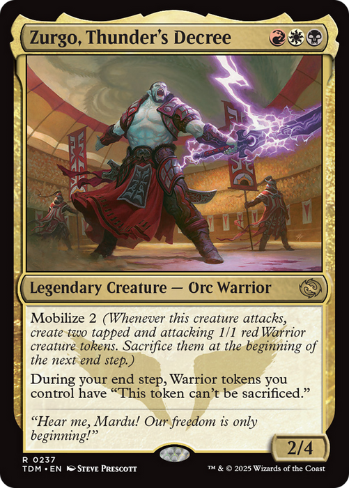 Zurgo, Thunder's Decree [Tarkir: Dragonstorm]