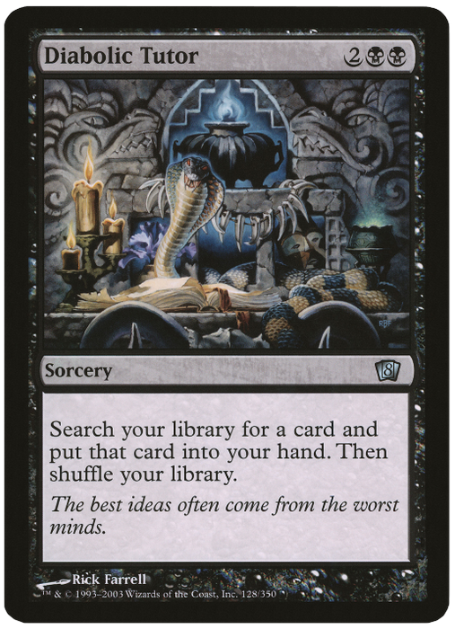 Diabolic Tutor (Oversized) [Eighth Edition Box Topper]