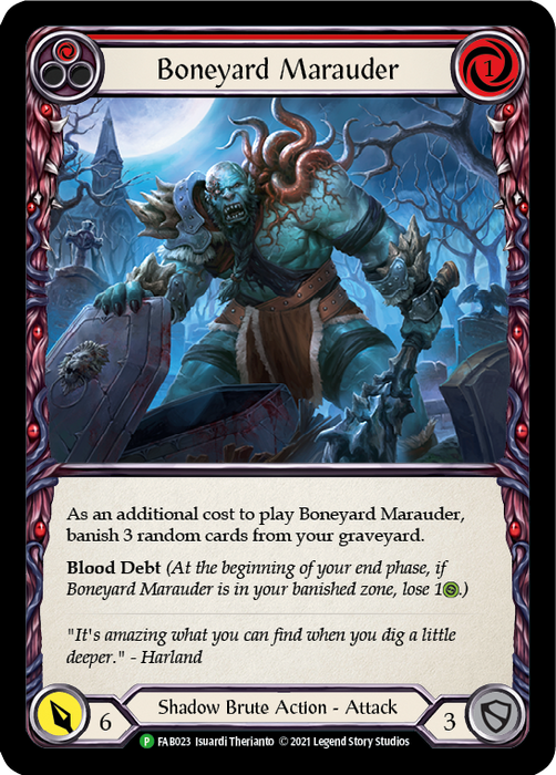 Boneyard Marauder (Red) [FAB023] (Promo)  Rainbow Foil