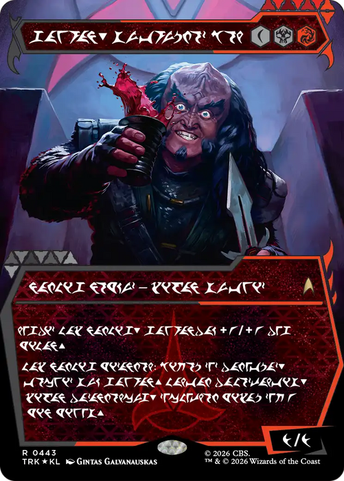 Gowron, Eager for Battle (Showcase) (Klingon) [Star Trek]