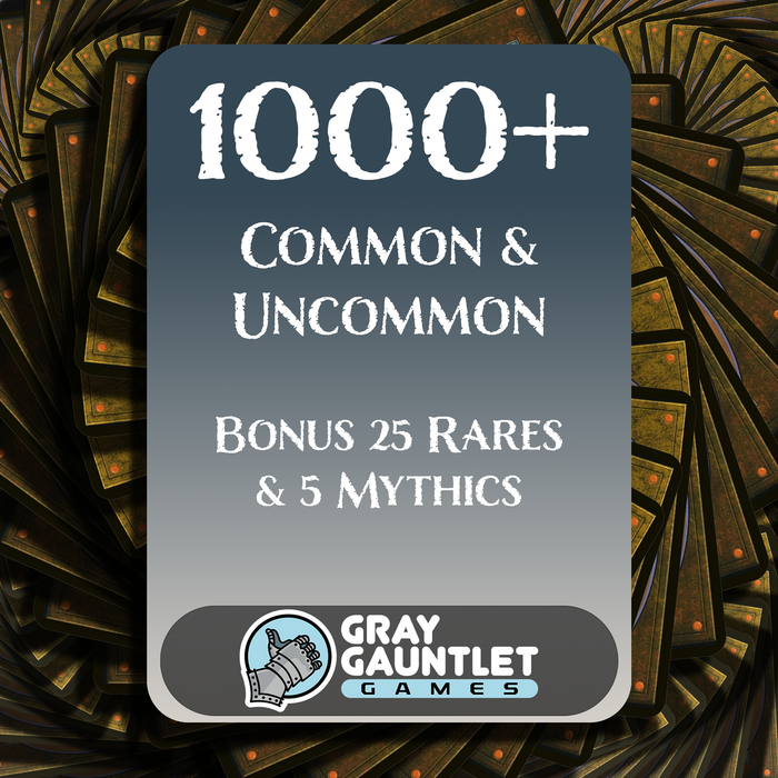 MTG 1000+ C/U Cards Lot - Bonus Pack of 25 Rares and 5 Mythics! - Magic Instant Collection