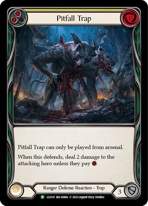 Pitfall Trap (Yellow) [LGS151] (Promo)  Rainbow Foil