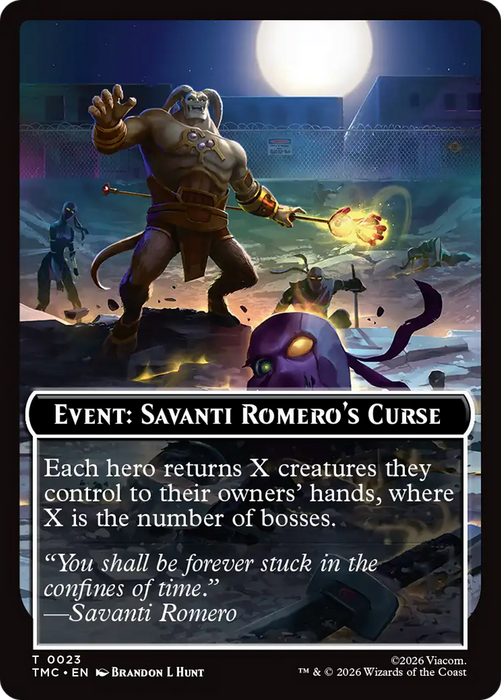 Event: Savanti Romero's Curse [Teenage Mutant Ninja Turtles Commander Tokens]