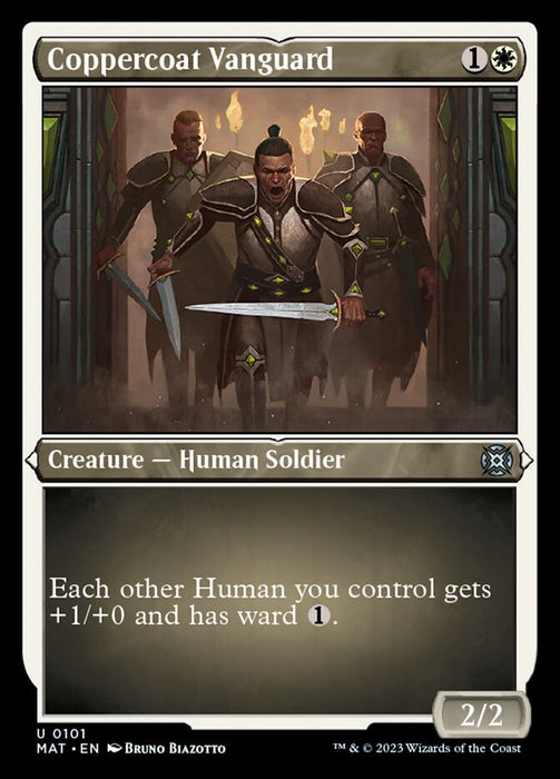 Coppercoat Vanguard (Foil Etched) [March of the Machine: The Aftermath]