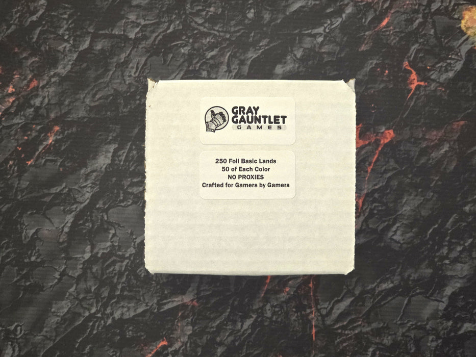 MTG 250 FOIL Basic Lands - 50 in Each Color! - Magic Bundle Pack