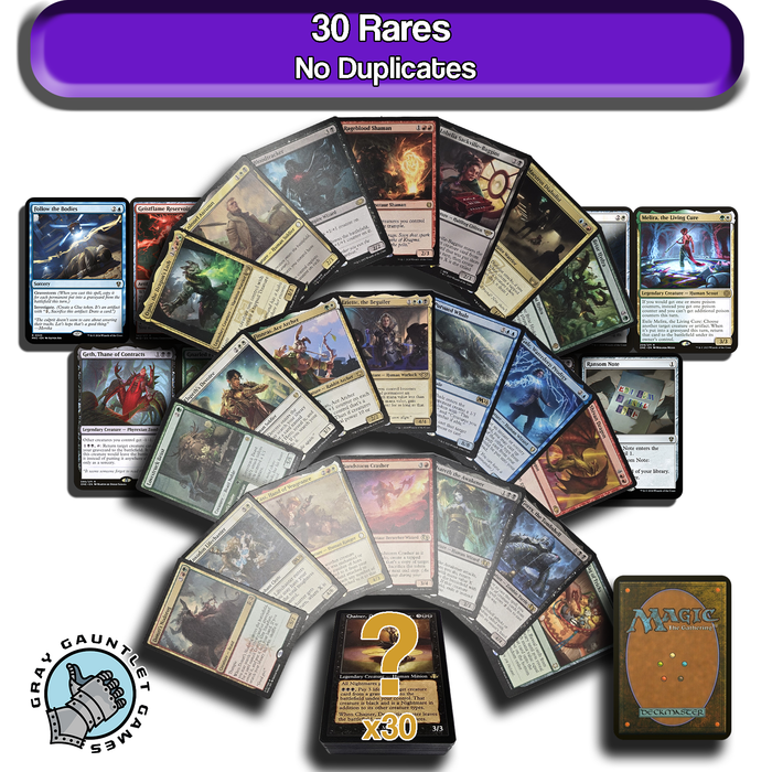 RARES Collection Lot of 30 MTG Magic The Gathering All Rare Cards Only Bulk Pack [Magic 30 Card Starter Packs]
