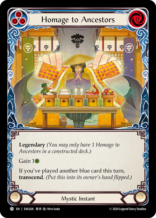 Homage to Ancestors [ENG026] (Part the Mistveil Enigma Blitz Deck)