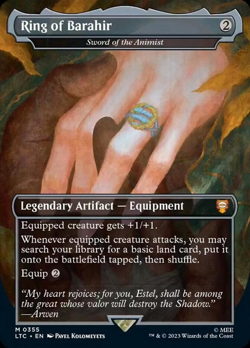 Ring of Barahir - Sword of the Animist (Borderless) [The Lord of the Rings: Tales of Middle-Earth Commander]