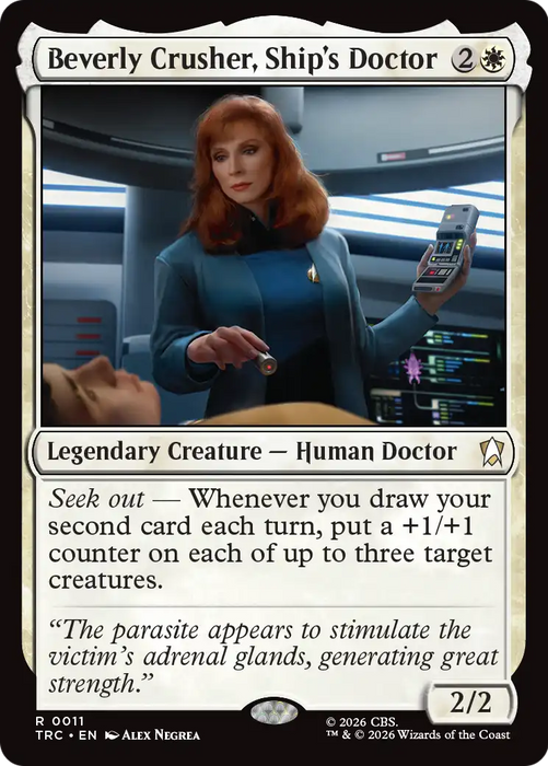 Beverly Crusher, Ship's Doctor (Surge Foil) [Star Trek Commander]