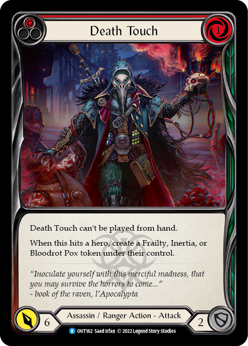 Death Touch (Red) [OUT162] (Outsiders)  Rainbow Foil
