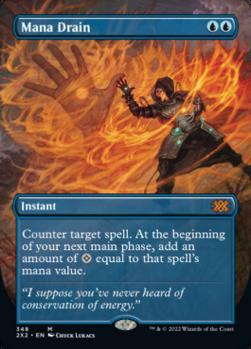 Mana Drain (Borderless Alternate Art) [Double Masters 2022]