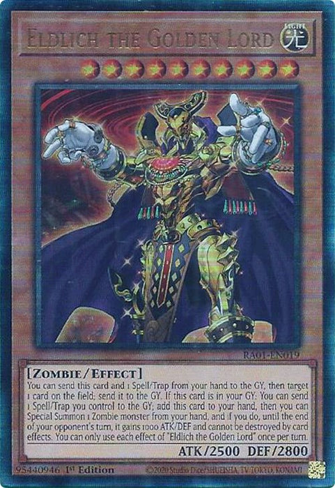 Eldlich the Golden Lord [RA01-EN019] Prismatic Ultimate Rare