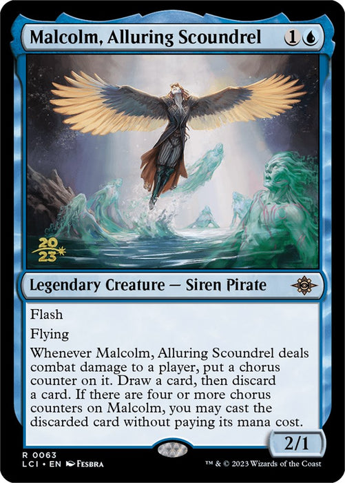 Malcolm, Alluring Scoundrel [The Lost Caverns of Ixalan Prerelease Cards]