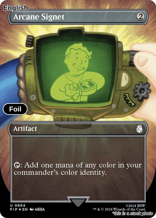 Arcane Signet (Borderless) (Surge Foil)