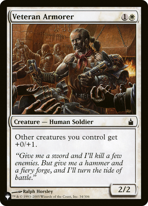 Veteran Armorer [The List]