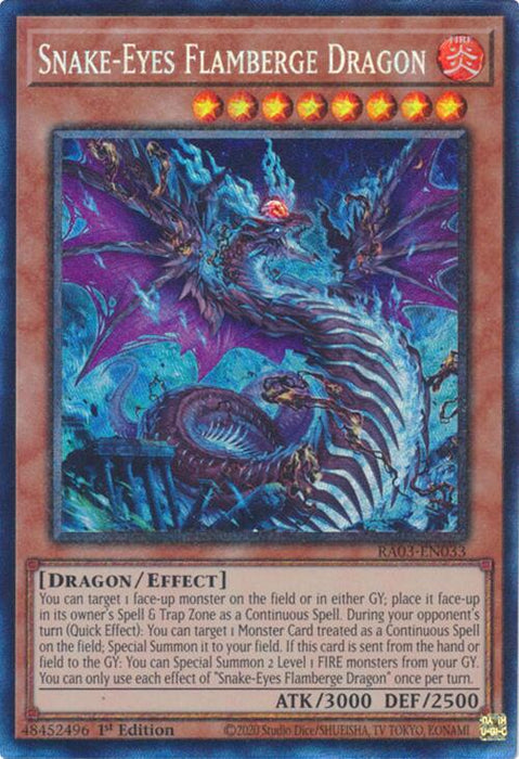Snake-Eyes Flamberge Dragon (CR) [RA03-EN033] Prismatic Collector's Rare