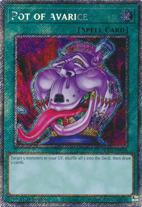 Pot of Avarice (Platinum Secret Rare) [RA03-EN160] Platinum Secret Rare