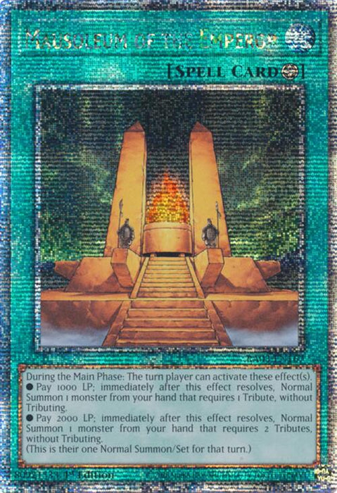 Mausoleum of the Emperor (Quarter Century Secret Rare) [RA03-EN167] Quarter Century Secret Rare