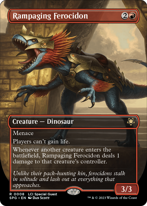 Rampaging Ferocidon (Borderless) [The Lost Caverns of Ixalan Special Guests]