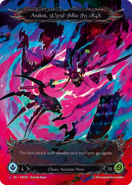 Arakni, 5L!p3d 7hRu 73h cR4X (Marvel) [HNT261] (The Hunted)  Cold Foil