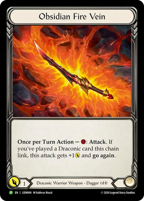 Obsidian Fire Vein [GEM004] (GEM Pack 1)  Cold Foil