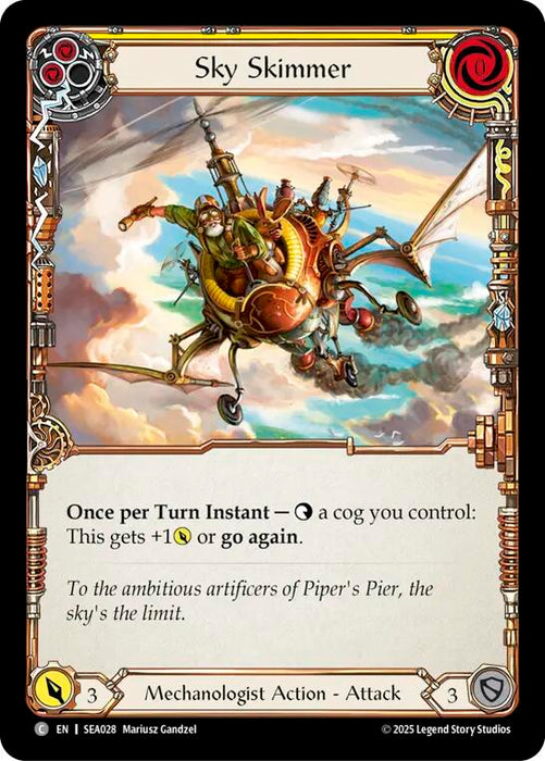Sky Skimmer (Yellow) [SEA028] (High Seas)  Rainbow Foil