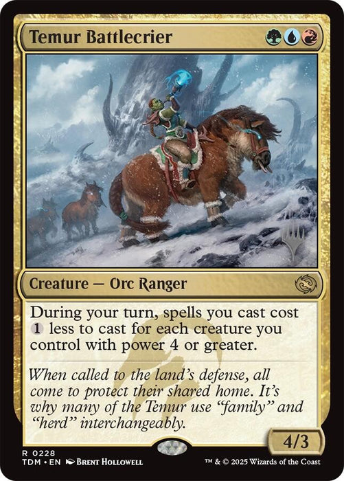 Temur Battlecrier (Promo Pack) [Tarkir: Dragonstorm Promos]