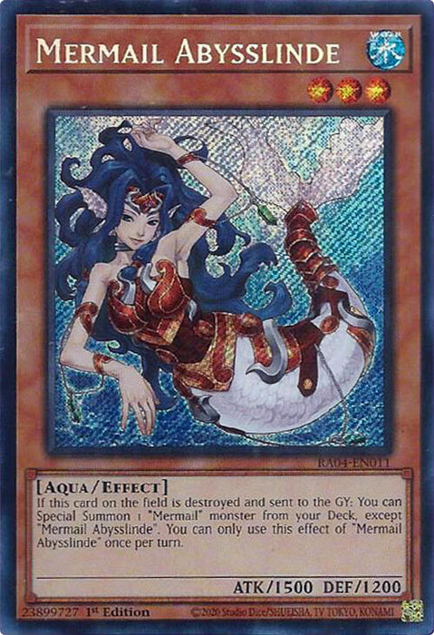 Mermail Abysslinde [RA04-EN011] Secret Rare
