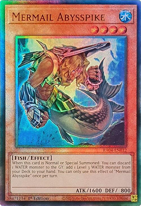 Mermail Abysspike [RA04-EN012] Prismatic Ultimate Rare