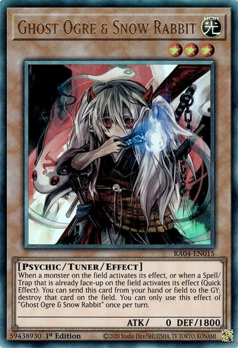 Ghost Ogre & Snow Rabbit [RA04-EN015] Prismatic Ultimate Rare