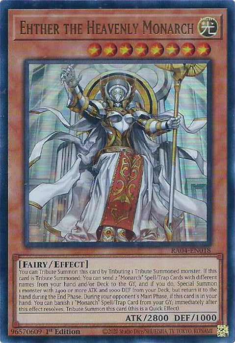 Ehther the Heavenly Monarch [RA04-EN018] Ultra Rare