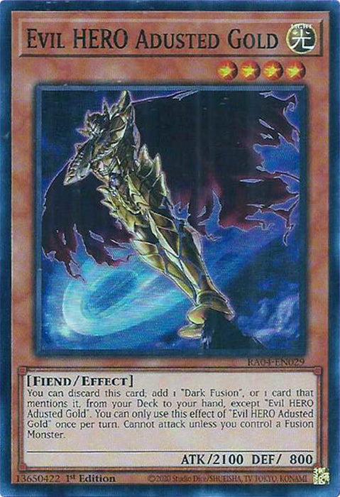 Evil HERO Adusted Gold [RA04-EN029] Super Rare