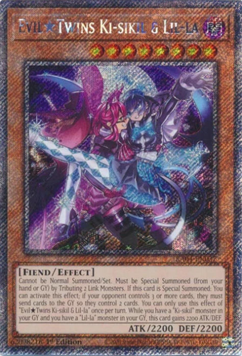 EvilTwins Ki-sikil & Lil-la [RA04-EN037] Platinum Secret Rare