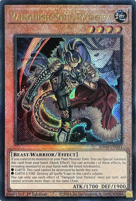 Vanquish Soul Pantera [RA04-EN044] Prismatic Ultimate Rare