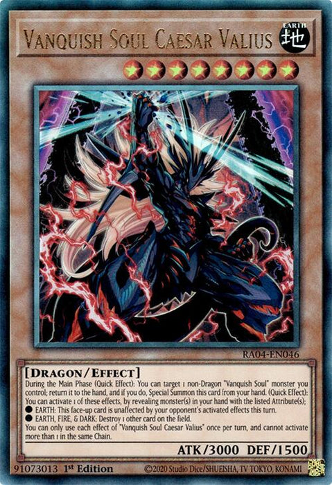 Vanquish Soul Caesar Valius [RA04-EN046] Prismatic Ultimate Rare