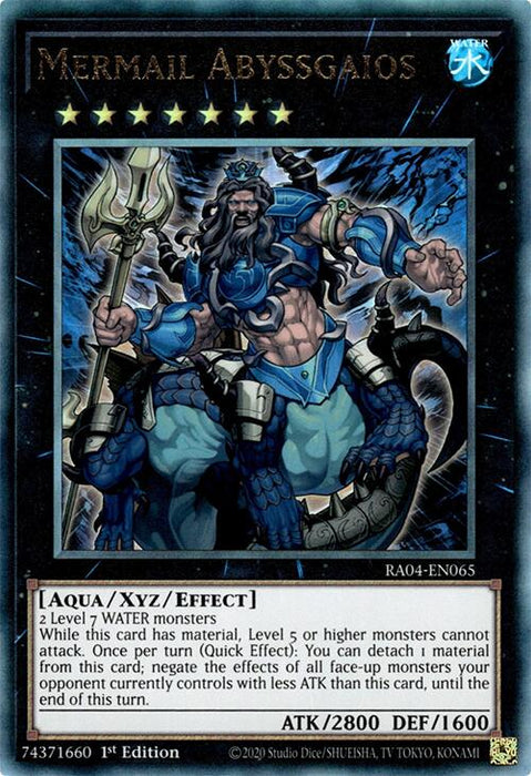 Mermail Abyssgaios [RA04-EN065] Prismatic Ultimate Rare