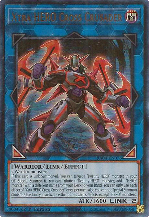 Xtra HERO Cross Crusader [RA04-EN076] Ultra Rare