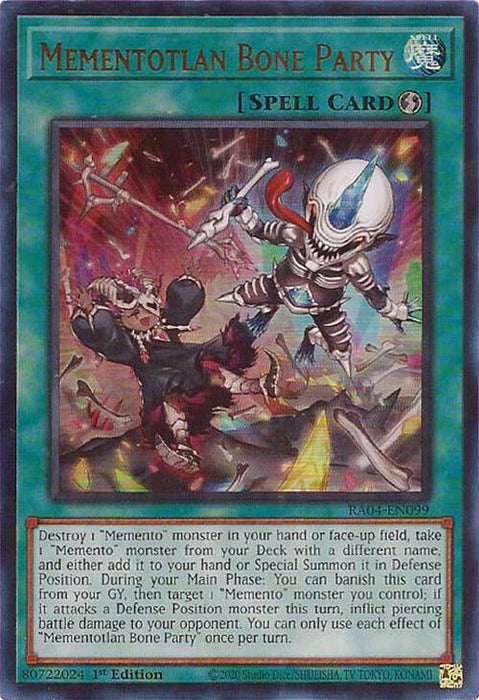 Mementotlan Bone Party [RA04-EN099] Ultra Rare