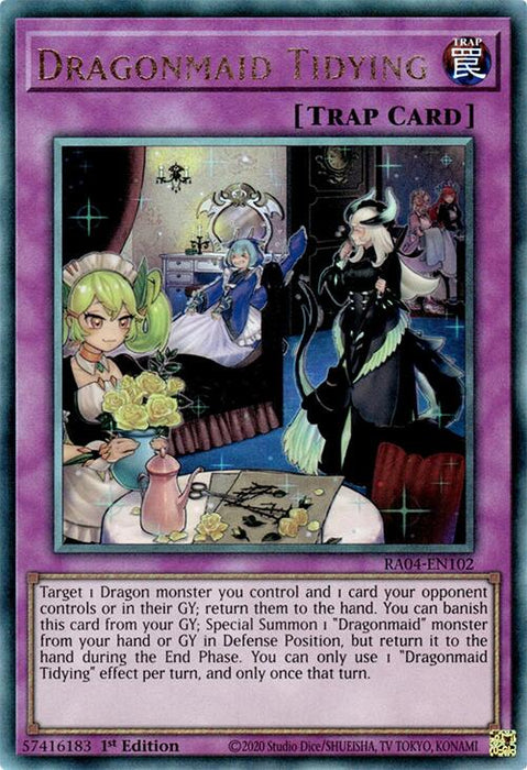 Dragonmaid Tidying [RA04-EN102] Prismatic Ultimate Rare