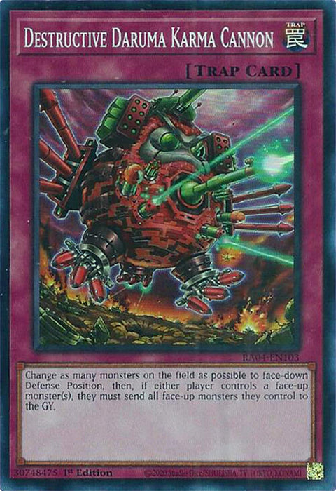 Destructive Daruma Karma Cannon [RA04-EN103] Super Rare