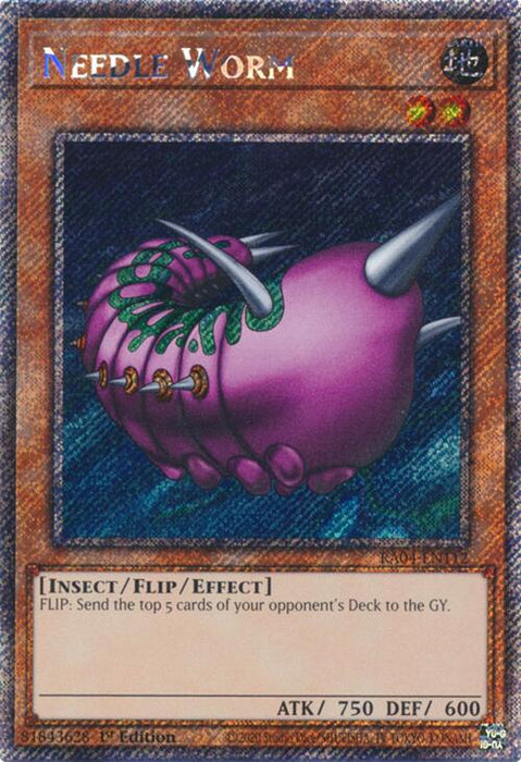 Needle Worm [RA04-EN112] Platinum Secret Rare