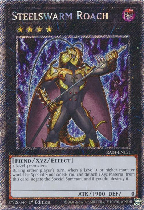 Steelswarm Roach [RA04-EN151] Platinum Secret Rare