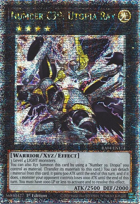 Number C39: Utopia Ray [RA04-EN174] Quarter Century Secret Rare