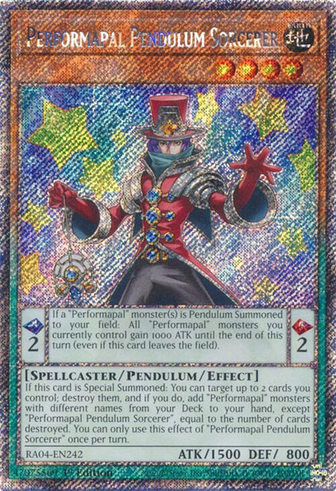 Performapal Pendulum Sorcerer [RA04-EN242] Platinum Secret Rare