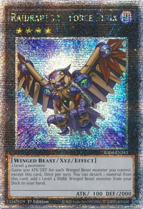 Raidraptor - Force Strix [RA04-EN243] Quarter Century Secret Rare