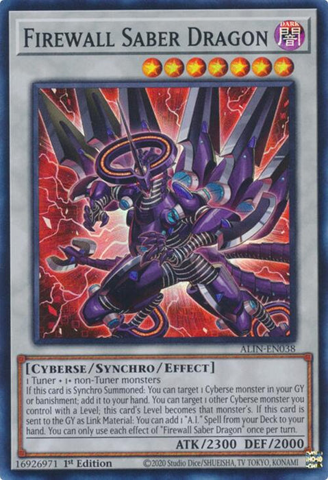 Firewall Saber Dragon [ALIN-EN038] Super Rare