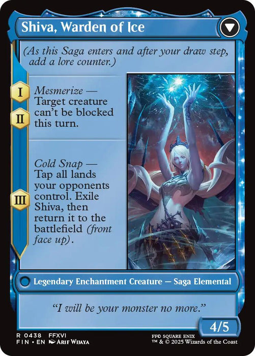 Jill, Shiva's Dominant // Shiva, Warden of Ice (Extended Art) [FINAL FANTASY]