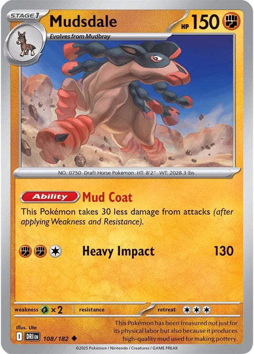 Mudsdale (108/182) [Scarlet & Violet: Destined Rivals]