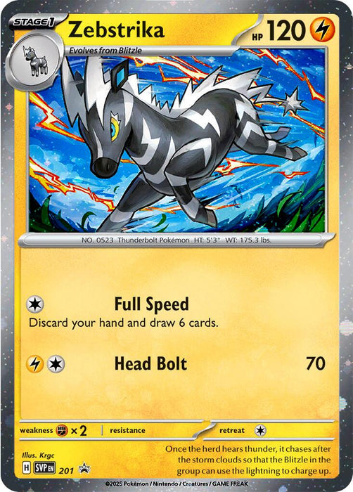 Zebstrika (201) (Cosmos Holo) [Scarlet & Violet: Black Star Promos]