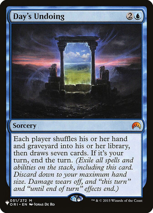 Day's Undoing [The List]